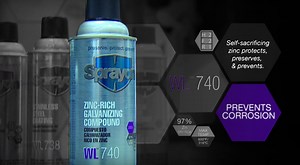 Sprayon SC0740000 WL740 Zinc-Rich Galvanizing Compound Aerosol, 14 Ounces