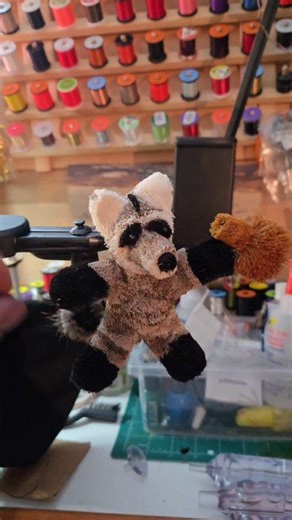 ~Drunk Trash Panda~ Ashland, Virginia — the hometown where I grew up — has had some characters, but nothing tops the raccoon that got drunk at the ABC store. Local rumor says he waddled in like he owned the place, sniffed the bourbon shelf, and tried to pay with stolen cat food. I just tied him out of deer hair, tiny liquor bottle in his paw and a look on his face that says “no regrets.” Lock up your snacks and hide the bourbon… our hometown troublemaker is now officially immortalized on a hook.