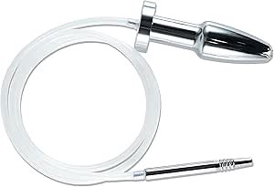 Analplug Catheter Dilator Men Anal and Penis Plugs Silicone Catheter,2-in-1 urethral Sound Enema Stainless Steel Hollow urethral inflow Anus Plug Sex Toys