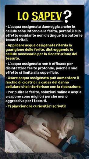 L'Acqua Ossigenata Disinfetta le Ferite in Modo Sbagliato