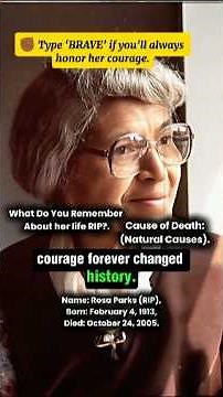 Tribute to Rosa Parks (1913–2005) – The Woman Who Refused to Give Up Her Seat & Changed History #rip