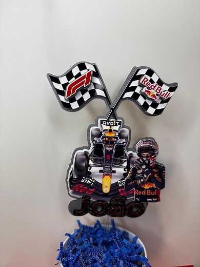 3D Max Verstappen Cake Topper | Personalized Formula 1 Birthday Cake Decor | Red Bull F1 Birthday Decoration - Etsy