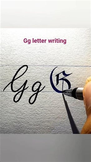Gg letter cursive and gothic
