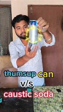 THUMS UP 👍 CAN V/S CAUSTIC SODA 😱#1m #shorts #viral #trending #experiment