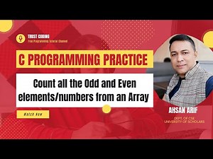Count all the odd and even elements from an Array using C Programming Language. #cprogramming
