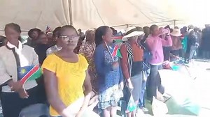 OHANGWENA MOURNS … Thousands have gathered at the Eenhana Sport Field in the Ohangwena region for the memorial service of Namibia's late founding president, Sam Nujoma, on Friday. The celebration of Nujoma’s life has included revolutionary songs performed by veterans of the liberation struggle, while church choirs sang hymns in Nujoma’s honour. Video: Anna Shinana | The Namibian
