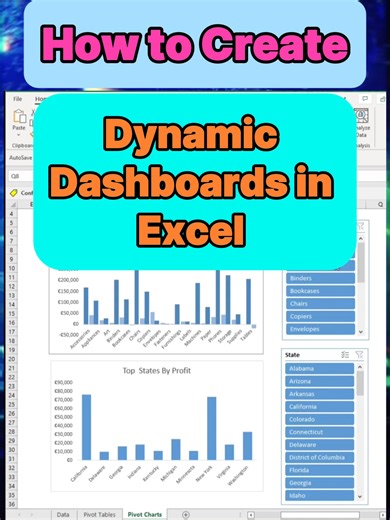 How to Create Dynamic Dashboards in Excel #excel #exceltips #exceltutorial #exceldashboard #learnexcel