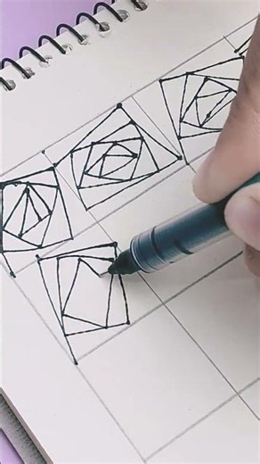 ✨ Easy Geometric Pattern Drawing | #creativeart #art #youtubeshorts #doodleart #youtubeshorts