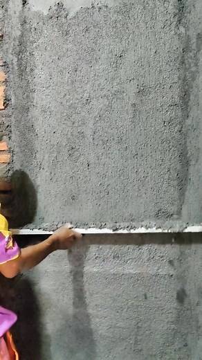 how to level cement plaster #bricklaying #cementasmr #building | Jeirona Bourjon | Facebook