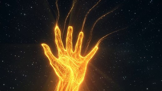 Hand, Light, Energy. Free Stock Video