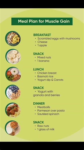 meal plan for muscle gain #gym #protein #food #fitness #health #shorts #trending #viral