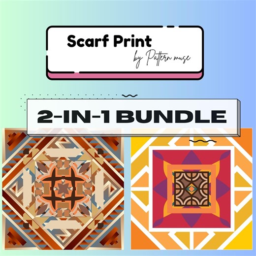 Geometric Scarf Print Seamless Pattern, Abstract Textile Art (digital Download) - Etsy