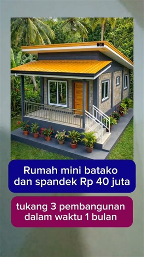 Rumah mini batako dan spandek Rp 40 juta #video #viralvideo #shorts