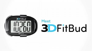 3DFitBud Simple Step Counter Walking 3D Pedometer from 3DActive with Clip & Lanyard - A420S - White - Walmart.com