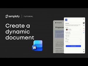 How to Create a Document from a Dynamic Template in Templafy