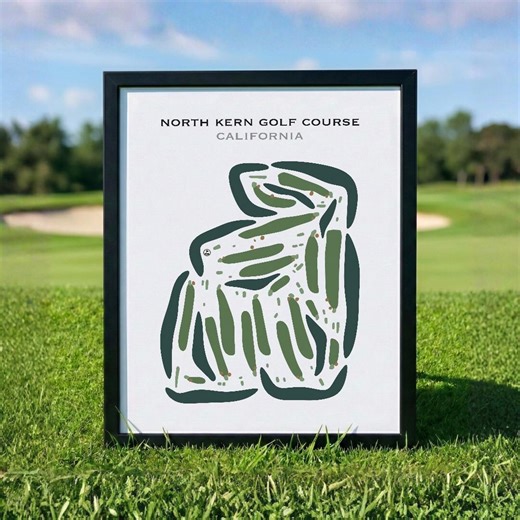North Kern Golf Course, California | Golf Course Map, Golf Map, Golfer Gift for Him, Scorecard Layout, Golfer Boyfriend Gift,art Print Decor - Etsy