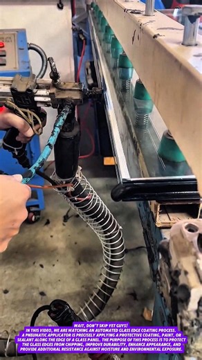 Amazing Automated Glass Edge Coating Process | Smart Glass Manufacturing Technology.