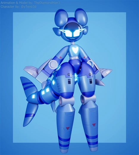 Wanted to model a robot with simpler shapes, thought this one would be fun to make.
