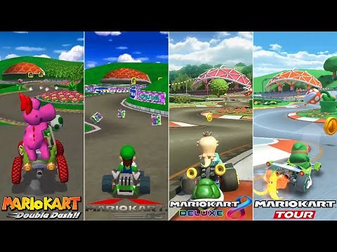 Evolution Of GCN Yoshi Circuit Course In Mario Kart Games [2003-2019]