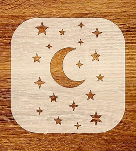 Crescent Moon and Stars Stencil, Digital Download, SVG, DXF, Stl, Png, Pdf Files - Etsy UK