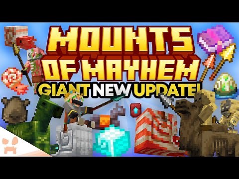 MINECRAFT MOUNTS OF MAYHEM UPDATE OUT NOW! 5 NEW MOBS, SPEARS, 100+ NEW CHANGES!