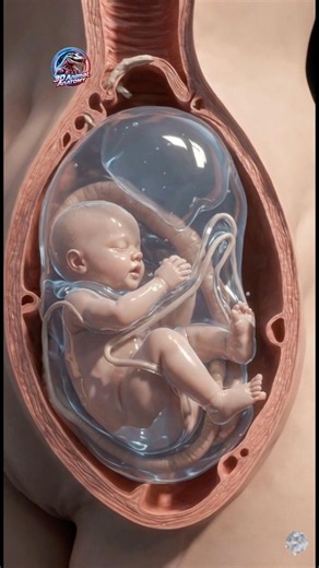 Medical Illustration of an En Caul Birth in Utero