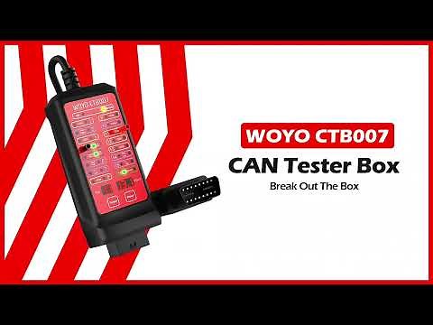 WOYO 12V 24V Portable CAN Tester 16 Pin Break Out Box Detection CAN Bus Circuit Tester