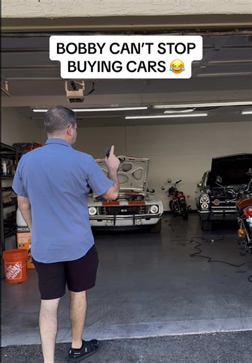 No more garage space? Get another garage 😂 Problem solved 🤷‍♂️ #classiccar