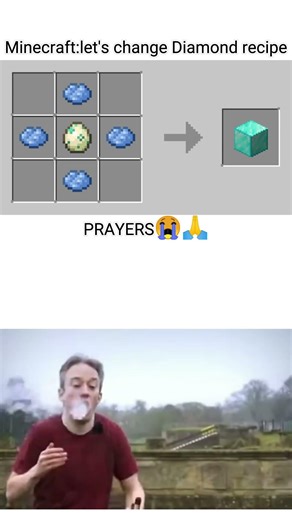 Minecraft Diamond Recipe 🤯#minecraft #minecraftshorts