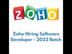 Zoho Hiring - Software Developer - Level 1 Online Test