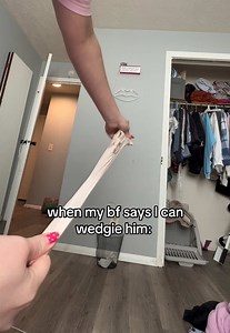 Gotta stretch the seams before he gets here 🤪 #wedgieman #wedgieatomic