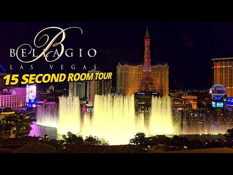15 Second Room Tour! Bellagio Resort & Casino Fountain View King Room Tour
