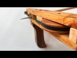 Amazing Wooden Crossbow with Rolling Mechanism | Build & Shoot Wooden Arrows