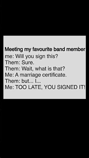 signed my favorite band member 😂 | Subscribe for more #motivation 😊👍