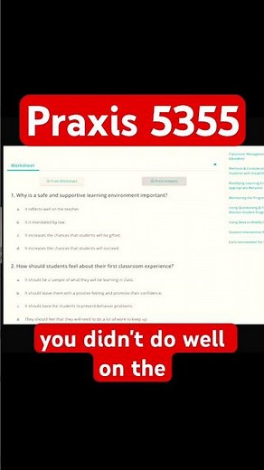 Special Ed Praxis 5355 Study Guide 5 Questions Quizzes on Study.com to Study for the
