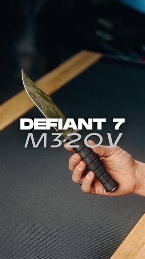 Defiant 7 M320V Fixed Blade Review #knifecommunity #fixedblade #blade #camo #knifecollection #edc