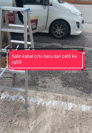 Salin Kabel CCTV dari Cat6 ke RG59: Teknikal CCTV Pahang