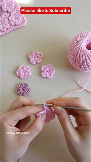 how to crochet flower #shorts #crochetcrosai #crochet #diy #handmade #crochetflower