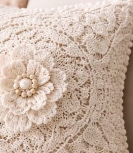 Lace Crochet Pillow Cover Pattern, 3D Flower, Farmhouse Decor (PDF Pattern) - Etsy