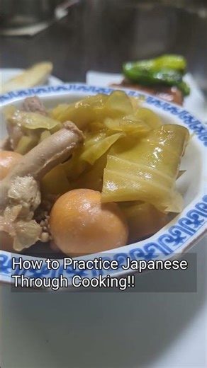 Practicing Japanese through cooking.