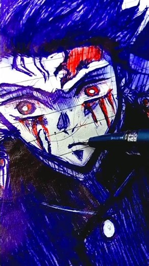 Quick Sketch of Tanjiro ☠️ #tanjiro #demonslayer #art #vsdarts