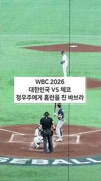 WBC 2026 대한민국 VS 체코 5회초 몸에 맞는 볼 이후 바브라에게 홈런을 내주는 정우주