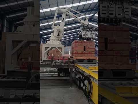 ABB Robot Palletizer with Claw Gripper to Grab 2 Cartons Together
