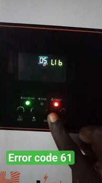 Error code 61 on inverter