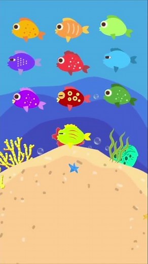 10 Little Fishies | Learning to Count for Toddlers #kawaiikidstv #shortsforkids #shorts