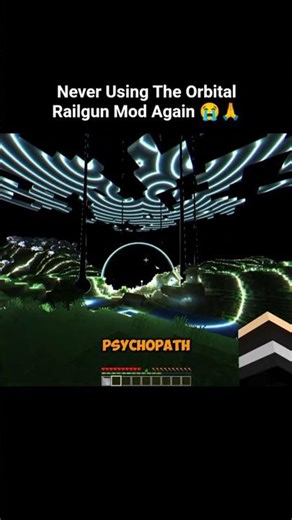 The Orbital Railgun Mod Is Wild 😭 🙏 #minecraft #shorts