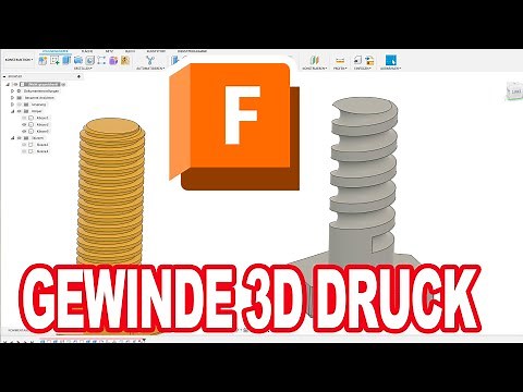 Creating threads in Fusion Autodesk CAD Tutorial German