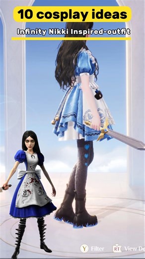 10 cosplay ideas Inspired-outfit ✨️ #infinitynikki #genshinimpact #alicemadness #pokemon