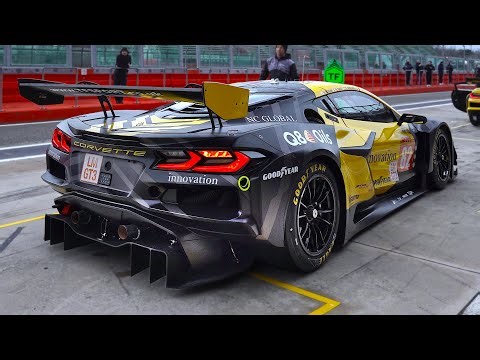 The RAW flat-plane V8 sounds of the Corvette C8 Z06 GT3.R racecar | Start Up, Warm Up, Accelerations