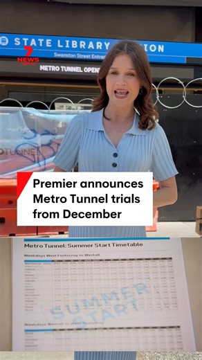 41K views · 162 reactions | Melbourne's new multi-billion-dollar Metro Tunnel will be partially open for business in early December, with trains running every 20 minutes between Westall and West Footscray, before all five new stations underneath the CBD become fully operational in February.  MORE: 7news.link/3VOMEJr #MetroTunnel #JacintaAllan #Transport #Melbourne | 7NEWS Melbourne | Facebook